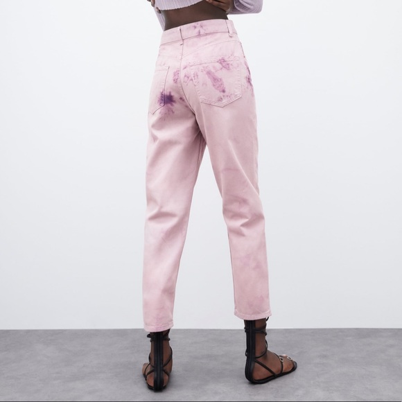 Pink tie die mom fit jeans - Picture 3 of 3